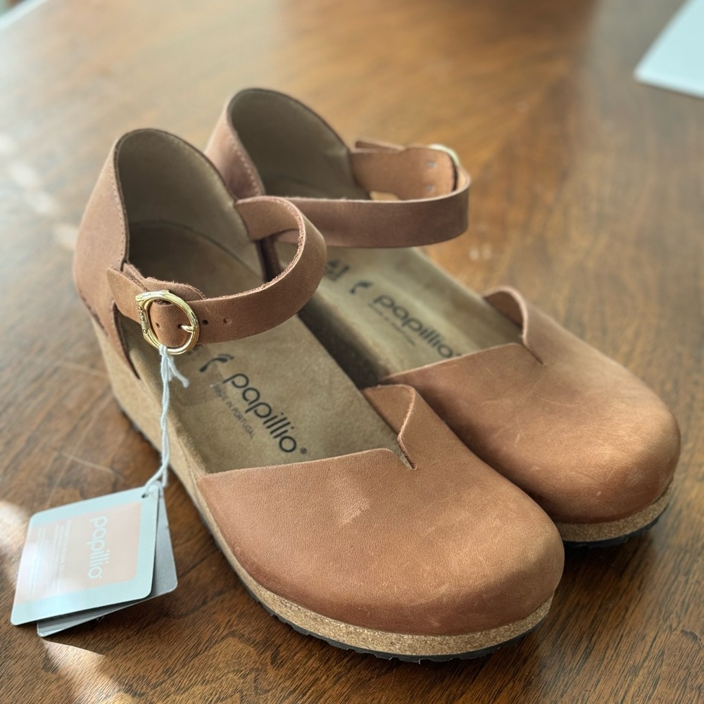 Papillio by Birkenstock Mary Wedge Sandals - Cognac - 41